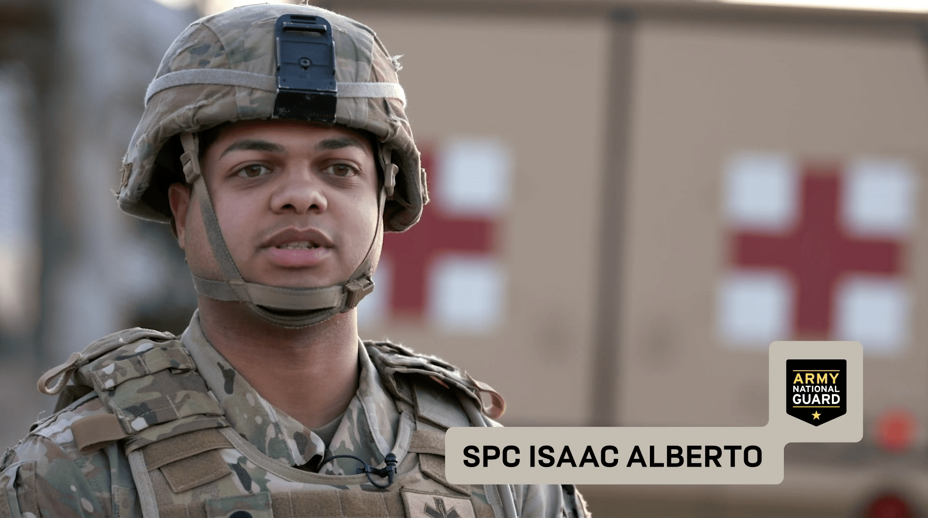 Behind the scenes of an Army National Guard photo shoot with SPC Isaac Alberto
