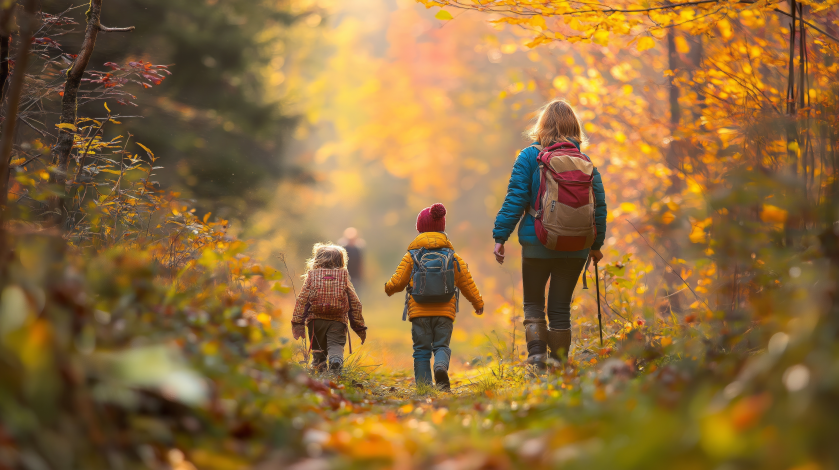 family hiking